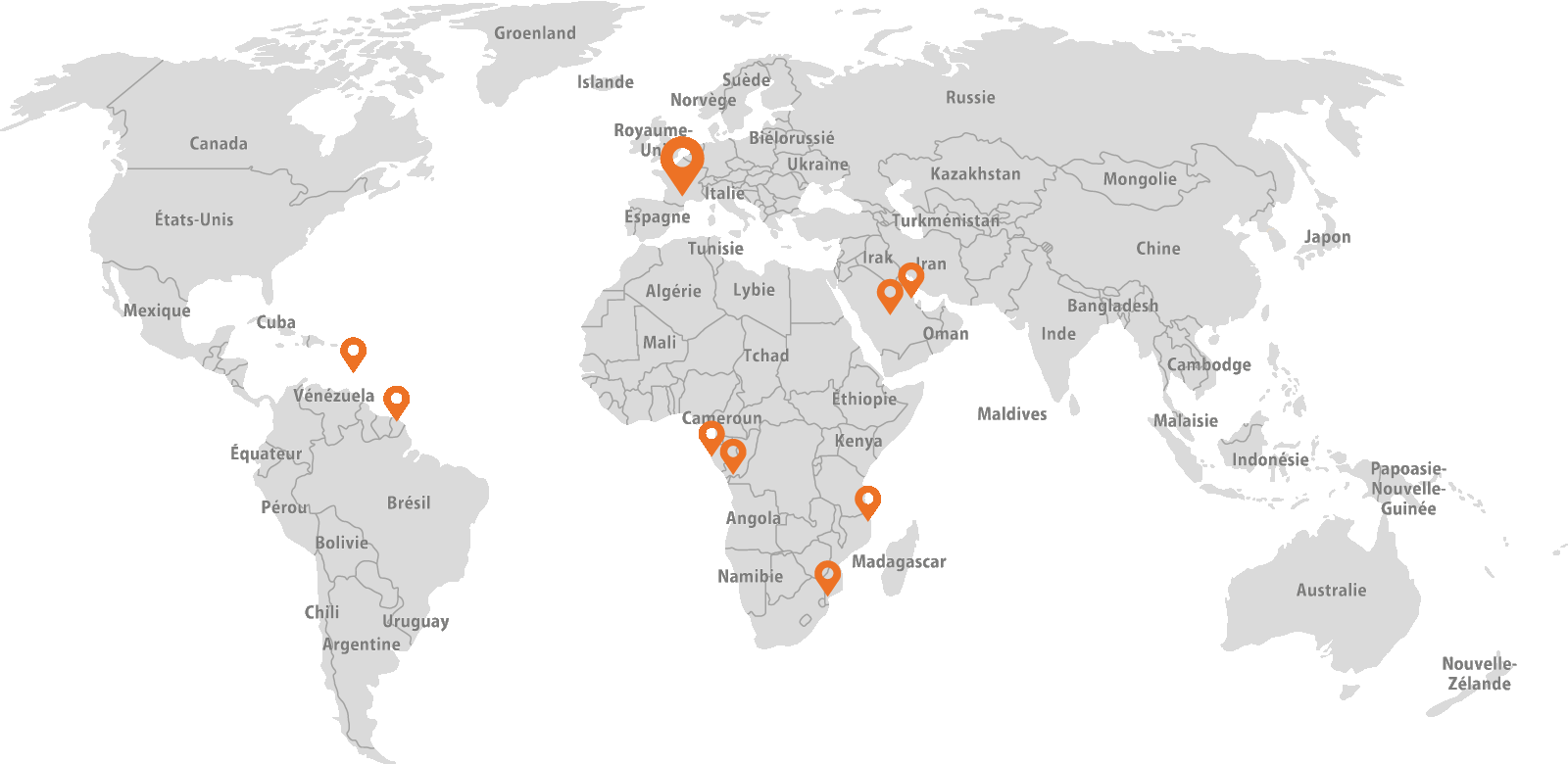 Carte FOSELEV Agences