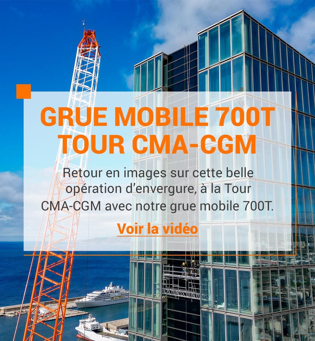 Grue Mobile 700T Tour CMA-CGM - Voir la vidéo